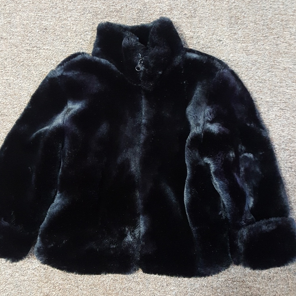 Noir black Gap Faux fur for kids